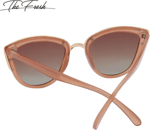 Vista 5 de The Fresh Lentes de sol polarizados estilo retro estilo ojo de gato FR17264P