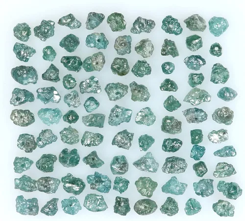 Vista 2 de 2.00cts Lot naturales sueltos Rough perforación de diamantes Bedas forma color azul L12