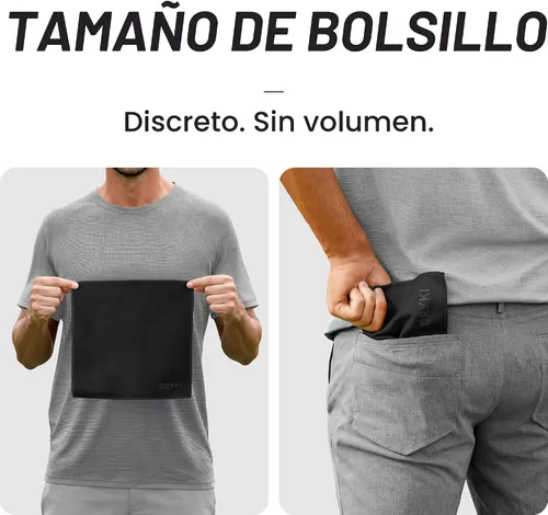 Vista 4 de DRYKI Pocket-Sized Sweat Towels - Original Sweat Absorbing Handkerchiefs Negro