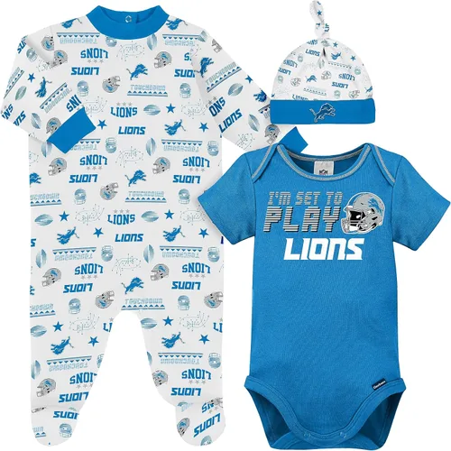 Vista 30 de Gerber Conjunto de regalo unisex para bebé con pies de equipo de la NFL para dormir y jugar