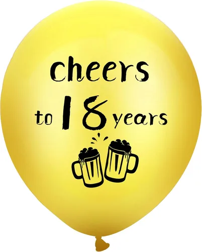 Vista 7 de SHUNTAI Globos de felicitación a los 18 años, decoraciones de cumpleaños negros y dorados, globos de látex de confeti dorado para niños y niñas
