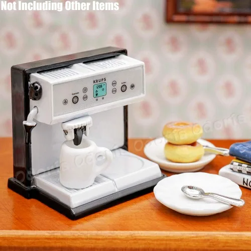 Vista 7 de Odoria Tazas de café en miniatura 1/12, accesorios de decoración de casa de muñecas, 4 piezas