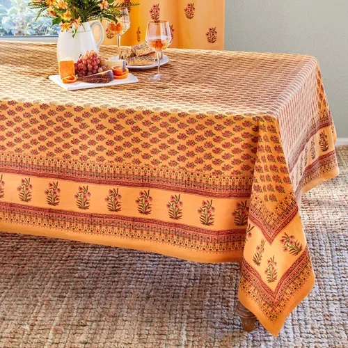 Vista 51 de Saffron Marigold Mantel redondo impreso a mano – Pink Dahlia Daydreams lujoso 100% algodón, lavable, para decoración del hogar, cocina, café o mesa