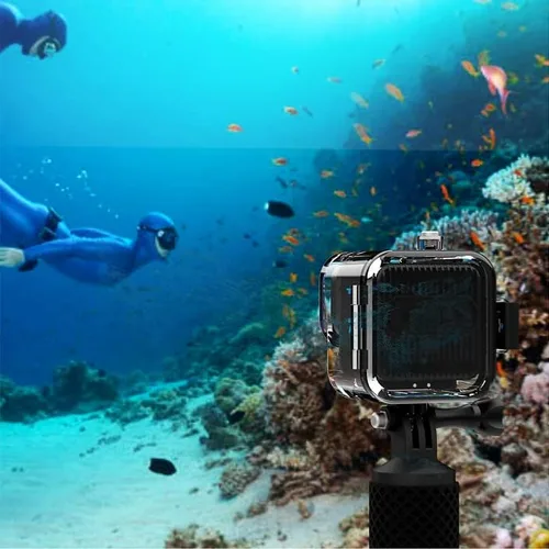 Vista 7 de Coyktonty - Funda impermeable para GoPro Hero11 Mini, color negro, 98.4 ft, accesorio de filmación subacuática con soporte y tornillos
