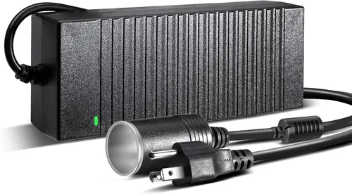 Vista 9 de Convertidor C20 de CA a CC actualizado de 20A/240W/11.61FT/110V-240V a 12V Adaptador de corriente para coche, adaptador de enchufe de encendedor