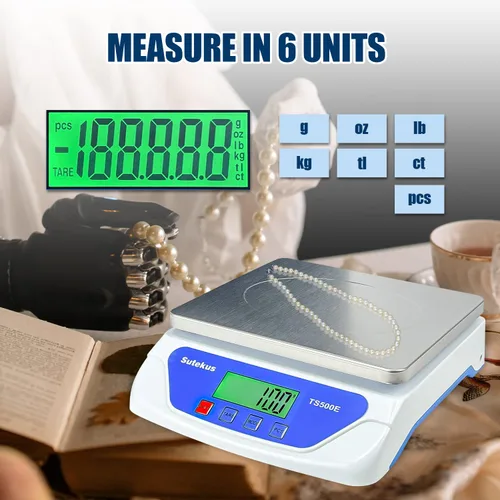 Vista 4 de Sutekus Báscula digital de 0.04 oz a 55 libras - Báscula de cocina precisa para cocina, hogar y postal