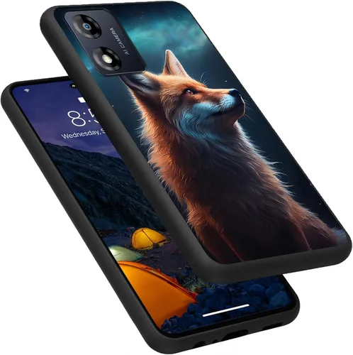 Vista 130 de Funda para Motorola Moto G Play 4G 2024, delgada y ligera, de silicona de TPU suave, color negro, ultrafina, para Motorola Moto G Play 4G 2024, Art