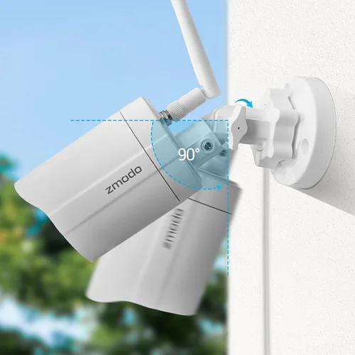 Vista 4 de Zmodo Cámaras para seguridad en el hogar (paquete de cámaras para interiores y exteriores), 1080p HD, cámara IP inalámbrica WiFi, detección