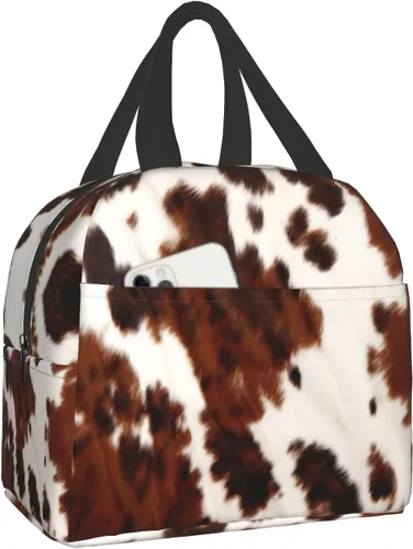 Vista 14 de Nerxy Lonchera a cuadros de búfalo azul, moderna, 8 x 5 x 8.5 pulgadas, suave bolsa de almuerzo para mujeres, niños, adultos, trabajo, escuela