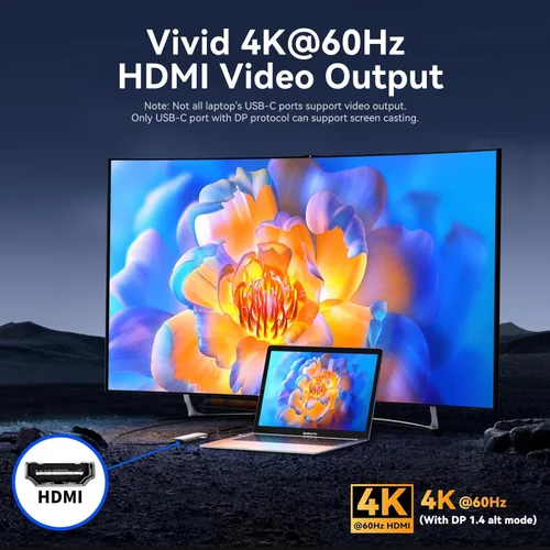 Vista 5 de VANGREE - Hub USB C 8 en 1, 3 USB-C+3 USB-A 3.2 10Gbps, 4K60Hz HDMI, 100W PD Adaptador multipuerto USB 3.2, extensor divisor USB C para MacBook