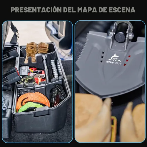 Vista 4 de WHALEMOTOR Almacenamiento debajo del asiento Compatible con Ford F150 (2015-2025) y Super Duty (2017-2025) SuperCrew/Crew Cab, Organizador de carga