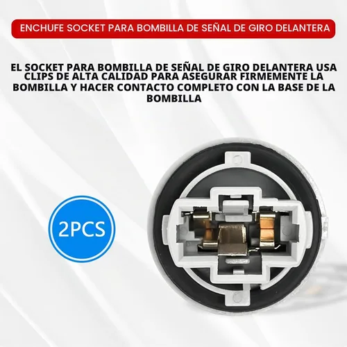 Vista 3 de 2 piezas de enchufe de bombilla de señal de giro, enchufe de bombilla de intermitente delantero de luz de señal de giro, reemplazo OEM 90075-60060