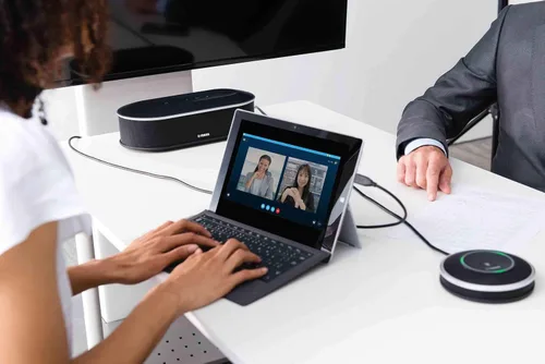 Vista 2 de Yamaha YVC1000MS Altavoz y Bluetooth Teléfono de conferencia Microsoft Teams Business Certified Sistema de Comunicaciones