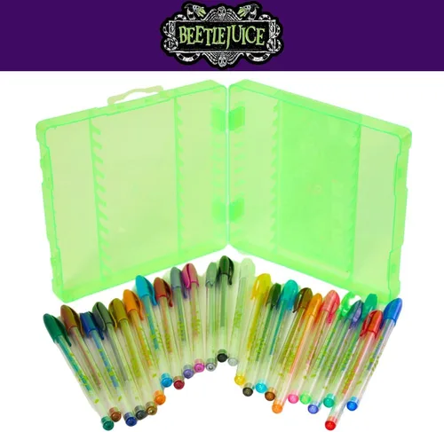 Vista 8 de Innovative Designs Beetlejuice - Juego de bolígrafos de gel para niños, paquete de 24 con bolígrafos de gel con purpurina, bonitos bolígrafos