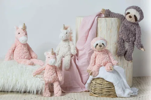 Vista 4 de Mary Meyer Blush Putty Animal de Peluche Juguete Suave, Unicornio, 13 Pulgadas
