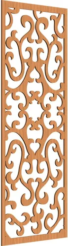 Vista 175 de 9 3/8 pulgadas de ancho x 24 3/8 pulgadas de alto x 1/4 de alto Smithfield paneles de pared de madera con calado, abedul