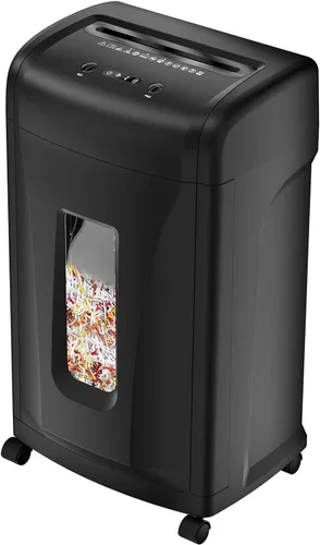 Vista 10 de Trituradora de papel resistente y trituradora de documentos de corte cruzado, capacidad de 19 hojas para papel/tarjetas de crédito, funcionamiento