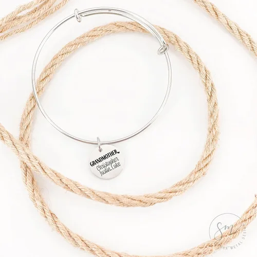 Vista 9 de Personalized Grandma Gift Mom Bangle Gran Jewelry Gift Birthday Gift For Mimi Gift Personalized Kids Name Love Bracelet for GMA Gift Idea