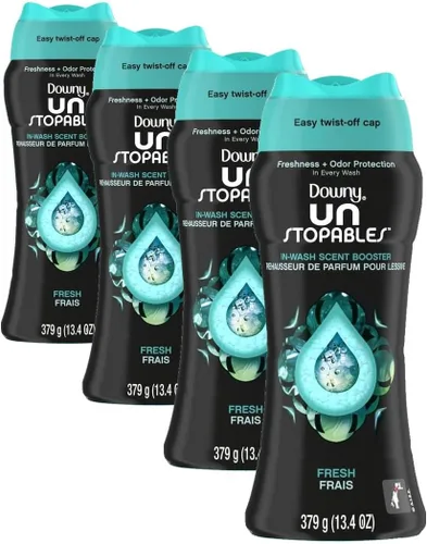 Vista 13 de Downy Unstopables - Perlas potenciadoras de aroma de lavandería para lavadora, exuberante, 10 onzas (paquete de 4)