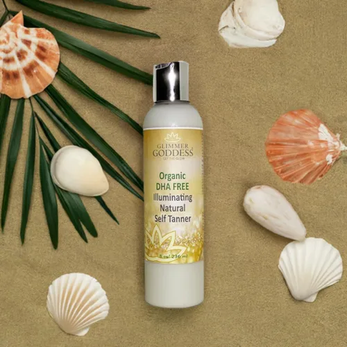 Vista 8 de Glimmer Goddess Autobronceador orgánico sin DHA - Loción bronceadora sin sol (oscuro), 8 onzas