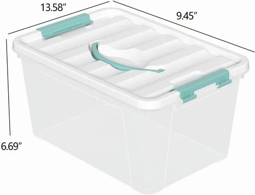 Vista 2 de Xyskin Contenedor de almacenamiento transparente de 14 cuartos de galón