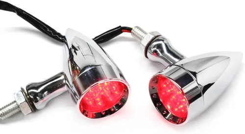 Vista 12 de MISS MOLY Bobber Cafe - Luz trasera LED para motocicleta, luz intermitente de freno color ámbar