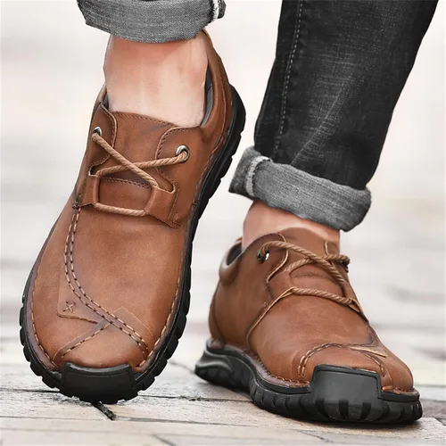 Vista 6 de Zapatos casuales para hombre, zapatos de cuero para hombre, mocasines Oxford, zapatos de trabajo de moda, negocios, oficina, vestido de trabajo
