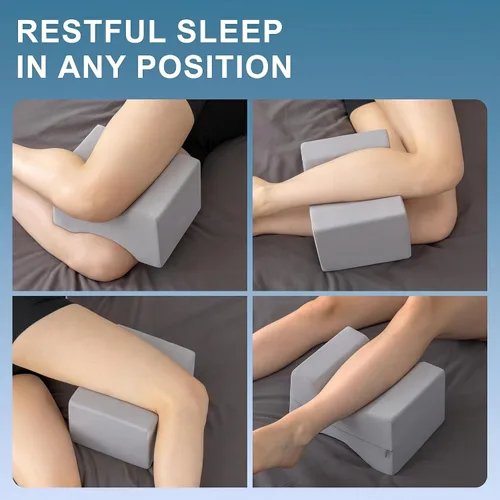 Vista 4 de UJPFEO Almohada de rodilla para personas que duermen de lado, almohada refrescante de espuma viscoelástica para dormir entre las rodillas, almohada