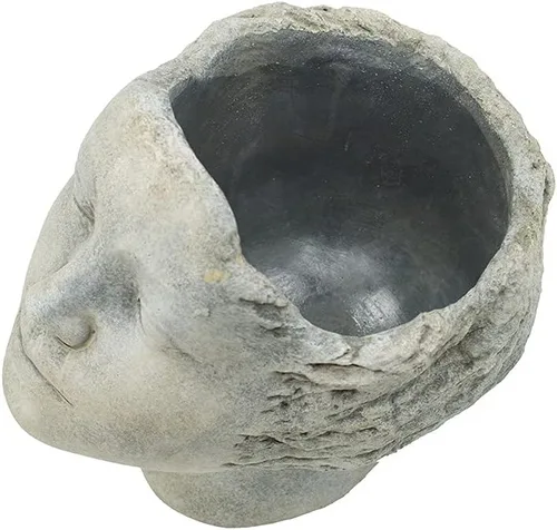Vista 4 de A&B Home Profile Head - Maceta para exteriores, 8 pulgadas, acabado gris