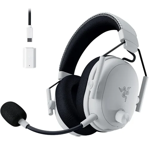 Vista 17 de Razer BlackShark V3 Pro Wireless ANC Gaming Headset for PC: Full Band Mic - 50mm Drivers - 2.4 GHz, Bluetooth, USB, 3.5mm - Works with Mac, PS5