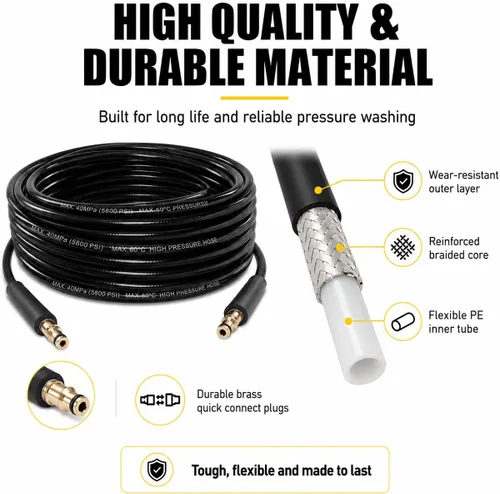 Vista 3 de Manguera de repuesto para lavadora a presión Karcher K2-K7, manguera de extensión de manguera de alta presión de 20 pies para Karcher, sistema