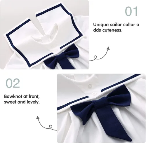 Vista 4 de bonbonPomme Vestido náutico para niña de 0 a 4 años