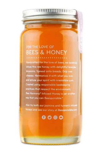 Vista 9 de Bee Harmony Miel con infusión de lavanda, 12 onzas cada una, paquete de 2
