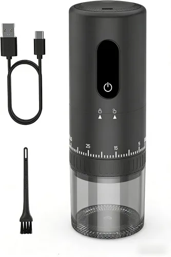 Vista 8 de CEVING Primer Molinillo de Café Recargable que Muele Mientras se Carga, Molienda 1.7X Más Rápida con 38 Configuraciones Ajustables Externas, Fresas