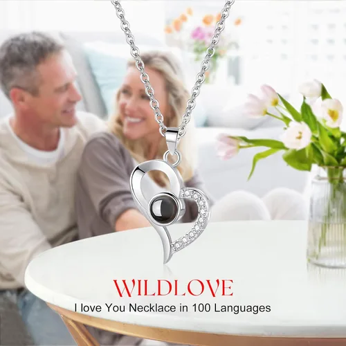 Vista 3 de WILDLOVE Preserved Real Rose with Necklace, Mothers Day, Birthday Gifts for Women Mom Wife, Anniversary Romantic Gift for Her Girlfriend