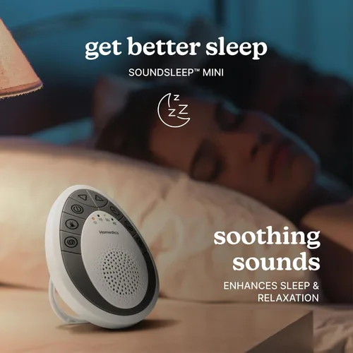 Vista 2 de Homedics Máquina de sonido de ruido blanco Terapia de sueño portátil para el hogar, oficina, bebé y viajes 4 Sonidos de naturaleza relajante
