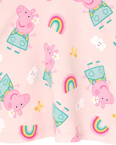 Vista 3 de Peppa Pig Vestido skater de felpa francesa para niñas pequeñas