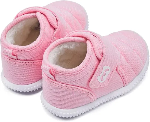 Vista 4 de BMCiTYBM - Botas de nieve para niños y niñas con forro de piel zapatos de invierno ligeros para exteriores niños pequeños