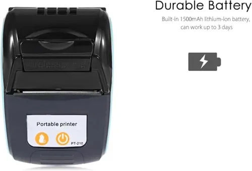 Vista 7 de No es compatible con iPhone iOS/IPAD/MAC, solo compatible con Android/Windows, impresora térmica Bluetooth de recibos de 2.283 in, mini impresora