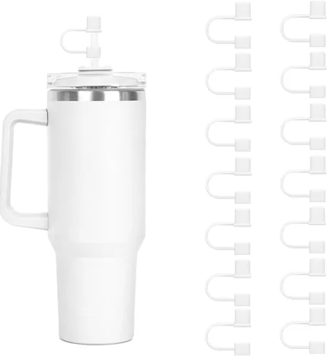 Vista 11 de 7 Piezas Tapas Protectoras de Pajilla para Copa Stanley, Simples de 10mm (0.4 pulgadas) Tapas de Pajilla de Silicona para Accesorios de Vaso Stanley