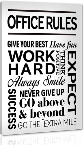 Vista 96 de Arte de pared motivacional Zero Talent Required - Póster de 10 claves del éxito, impresiones con citas positivas, decoración inspiradora de pared