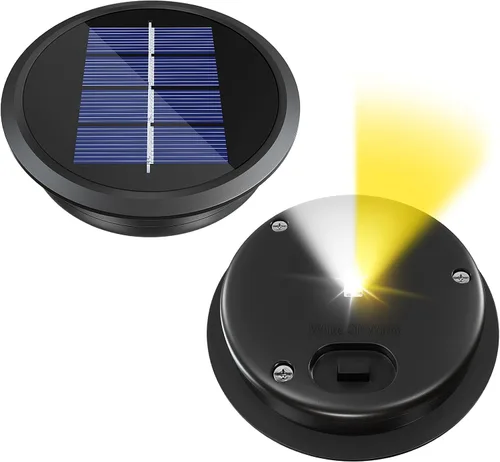 Vista 9 de Paquete de 4 piezas de repuesto de luz solar (parte superior de 3.23 pulgadas, parte inferior de 2.83 pulgadas), piezas de linterna solar