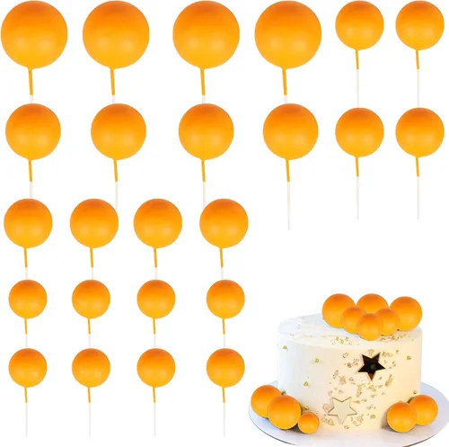 Vista 24 de Rsstarxi 30 piezas de mini globos y bolas de espuma para tartas – Insertos de pastel de bricolaje para bodas, aniversarios y decoraciones de fiesta