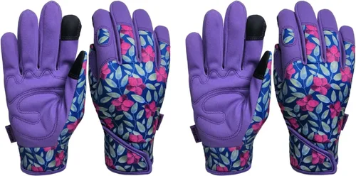 Vista 26 de Guantes de jardinería a prueba de espinas y resistentes a pinchazos con agarre, guante de jardín para mujer, regalos de cuero para trabajo