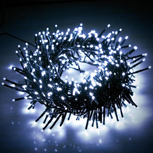 Vista 10 de EcoNour Guirnalda de 480 luces LED parpadeantes de 20 pies para árbol de Navidad, 8 modos de luces para decoración con temporizador y función