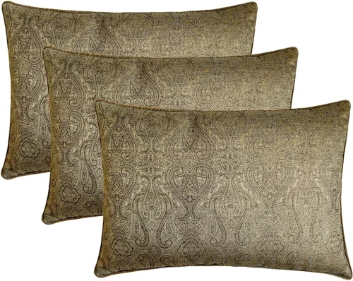 Vista 19 de The HomeCentric Fundas de almohada lumbares doradas de 12 x 14 pulgadas (11.8 x 13.8 in), de piel sintética, con diseño de animales, estilo moderno