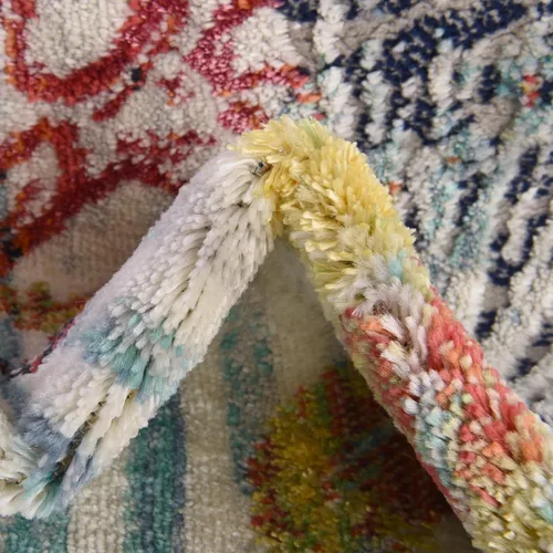 Vista 7 de Unique Loom Ariel Collection - Alfombra de área con caballito de mar (4 pies 1 pulgada, redonda, multicolor)