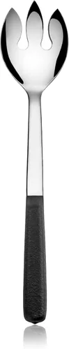 Vista 3 de New Star Foodservice Cuchara de servir con muescas con mango hueco (plata, cuchara de servir Cool Touch)