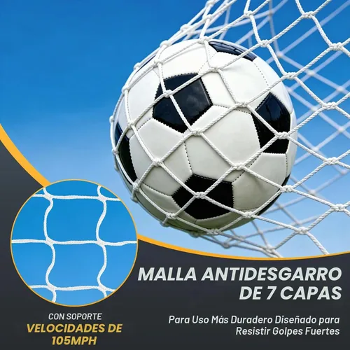 Vista 2 de Portería de fútbol de 12 x 6 pies con objetivo de precisión de 10 agujeros, marco resistente
