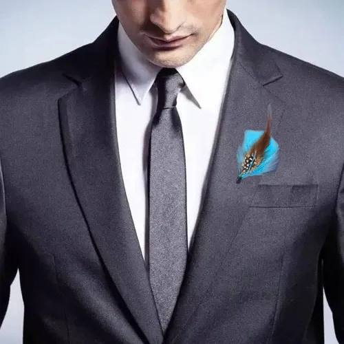 Vista 3 de Sombrero de plumas surtidas de plumas naturales para hombres y mujeres, sombreros artesanales, manualidades, accesorios coloridos para el cabello